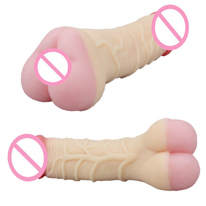 สมจริงซิลิโคนชาย Masturbator เพศของเล่นพ็อกเก็ตหีจริงช่องคลอด Anal Massager คู่ Unisex Sex Shop สำหรับ18ผู้ใหญ่เครื่องมือ