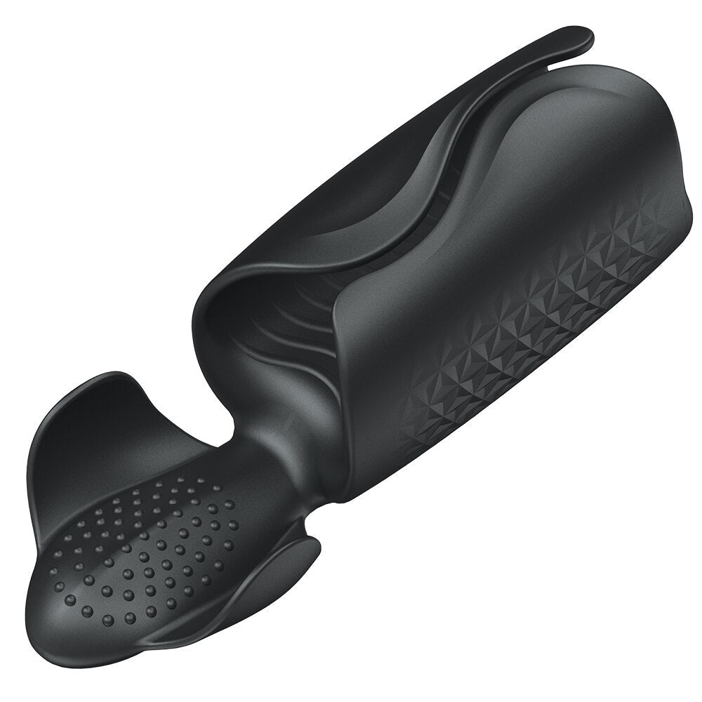 Male masturbator penis delay trainer electric pulse vibrator automatic oral climax glans massage vagina toy