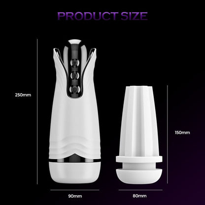 Men's Masturbator Cup, Realistic Vagina, Dual-Frequency Vibration, Pussy Machine, Silicone Pocket Pussy, Sex Toy for Men