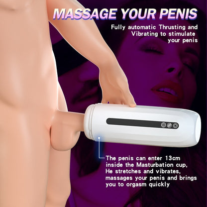 Automatic Men's Masturbator Cup Suction Silicone Realistic Vagina Men's Turtle Head Masturbating Men's Adult Sex Toy