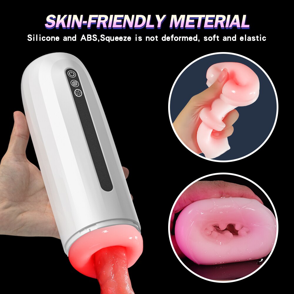 Automatic Men's Masturbator Cup Suction Silicone Realistic Vagina Men's Turtle Head Masturbating Men's Adult Sex Toy