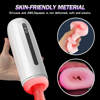Automatic Men's Masturbator Cup Suction Silicone Realistic Vagina Men's Turtle Head Masturbating Men's Adult Sex Toy