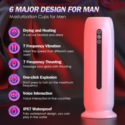 Automatic Men's Masturbator Cup Suction Silicone Realistic Vagina Men's Turtle Head Masturbating Men's Adult Sex Toy