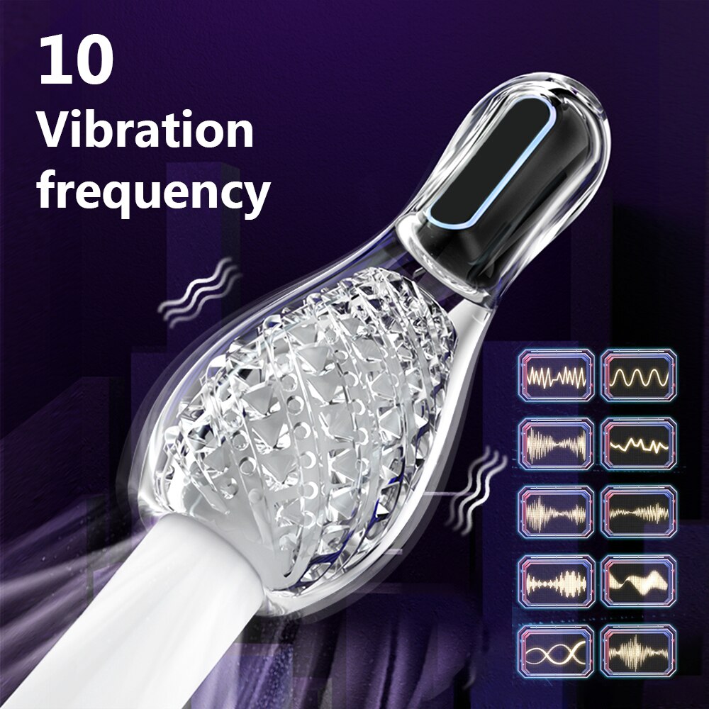 Automatic Suction Male Masturbator Real Oral Sex Glans Trainer Penis Massager Cock Enlargement Glans Vibrator Sex Toy For Men