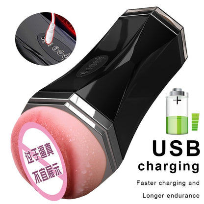 Male Masturbator for Genius Sound Oral Sex Vibrators Delay Exerciser Man Sex Toys Adult Masturbation Cup