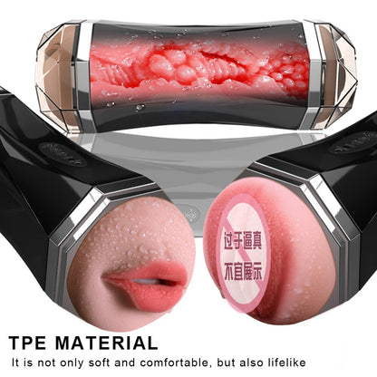 Male Masturbator for Genius Sound Oral Sex Vibrators Delay Exerciser Man Sex Toys Adult Masturbation Cup