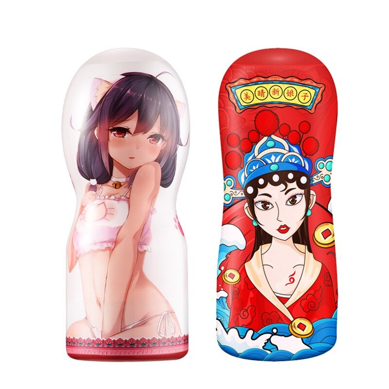 Male Masturbator Cup Silicone Realistic Vagina Mouth Oral Blowjob Adult Sex Toy Product