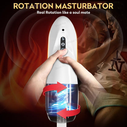 Male Masturbator Automatic Rotating Pussy Pocket Blowjob Silicone Vagina Sex Toys Adult Masturbation Device for Tool