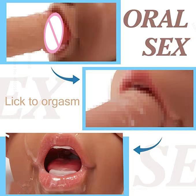ชายอมควยคัพ Masturbator นุ่มจริงยางปลอมพ็อกเก็ตหี Thrust ช่องคลอดประดิษฐ์ Man Mouth การสำเร็จความใคร่ของเล่น