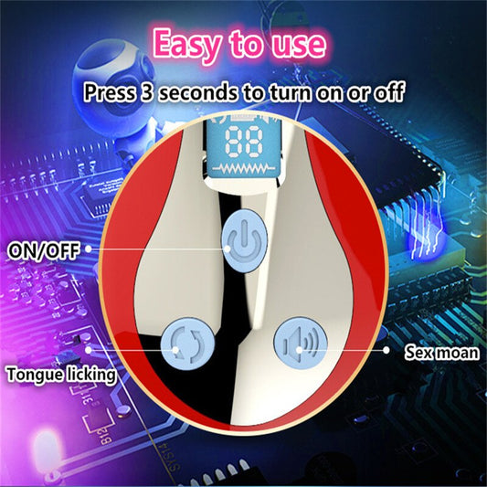 Cock-sucking, tongue-licking male Masturbator Vibrator for men, automatic Oral Deep Throat vagina Masturbator, heating cup, male toy
