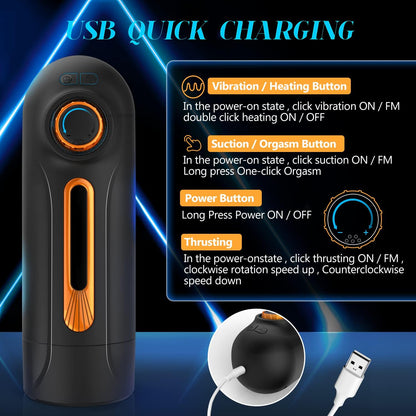 Male Masturbator Upgrade, Vacuum Blowjob Cup, Adult Sex Toy for Men, Masturbation Product, Automatic Sucking Machine
