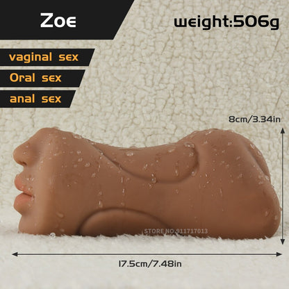 Realistic Vagina Pocket Artificial Male Masturbators Cup Soft Deep Realistic Anal Silicone Sex Toys