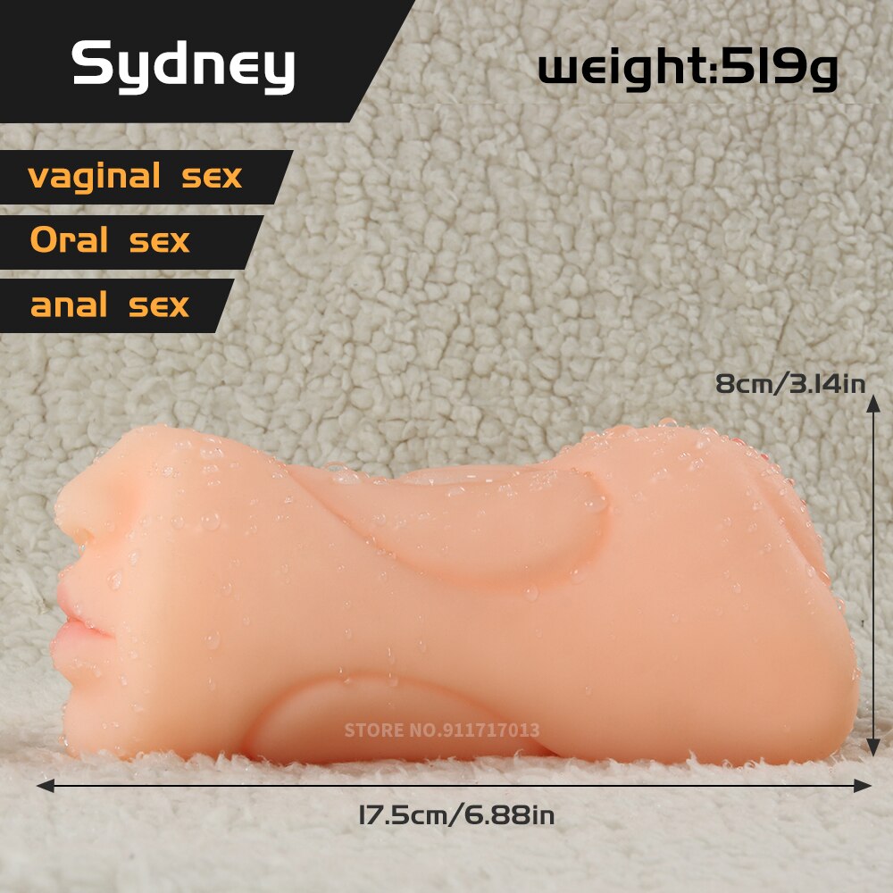 Realistic Vagina Pocket Artificial Male Masturbators Cup Soft Deep Realistic Anal Silicone Sex Toys