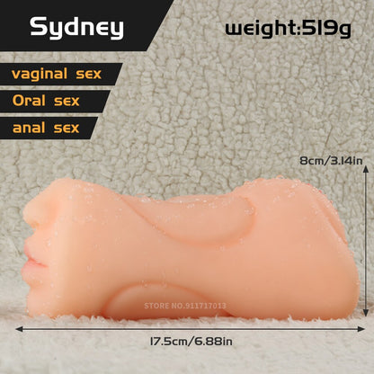 Realistic Vagina Pocket Artificial Male Masturbators Cup Soft Deep Realistic Anal Silicone Sex Toys