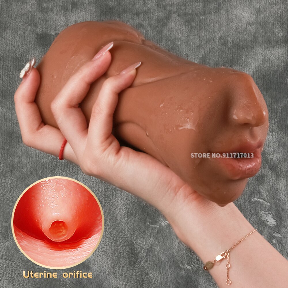 Realistic Vagina Pocket Artificial Male Masturbators Cup Soft Deep Realistic Anal Silicone Sex Toys
