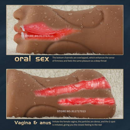 Realistic Vagina Pocket Artificial Male Masturbators Cup Soft Deep Realistic Anal Silicone Sex Toys
