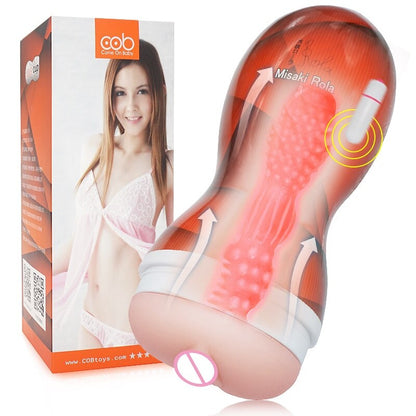 Male Masturbators for Men Vacuum Vagina Pocket Pussy Vaginator Endurance Exercise Masturbation Sex Toys Vibrator Masturb Cup