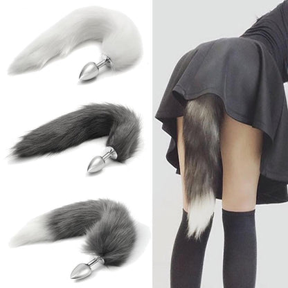 Metal Feather Anal Toys Fox Tail Anal Plug Erotic Anus Toy Butt Plug Sex Toys for Women and Men Sexy Butt Plug Adult Accessories
