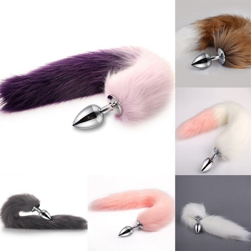 Metal Feather Anal Toys Fox Tail Anal Plug Erotic Anus Toy Butt Plug Sex Toys for Women and Men Sexy Butt Plug Adult Accessories
