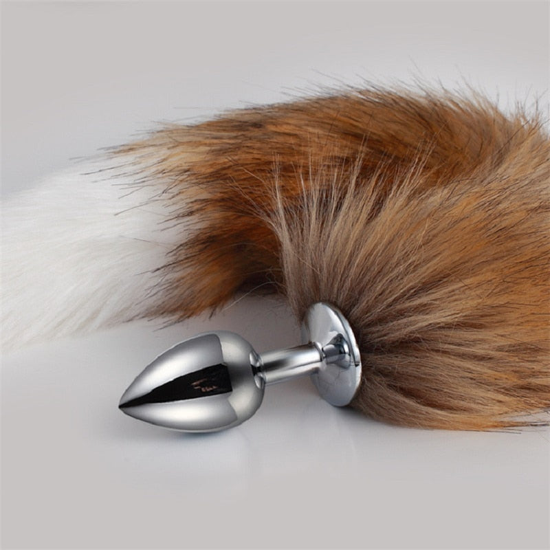 Metal Feather Anal Toys Fox Tail Anal Plug Erotic Anus Toy Butt Plug Sex Toys for Women and Men Sexy Butt Plug Adult Accessories