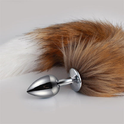 Metal Feather Anal Toys Fox Tail Anal Plug Erotic Anus Toy Butt Plug Sex Toys for Women and Men Sexy Butt Plug Adult Accessories