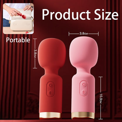 Mini AV Vibrator Magic Wand for Women Powerful Clitoris Stimulator USB Rechargeable Portable Female Massager Adult Sex Toy