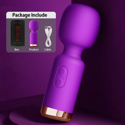 Mini AV Vibrator Magic Wand for Women Powerful Clitoris Stimulator USB Rechargeable Portable Female Massager Adult Sex Toy