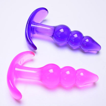 Mini Silicone Anal Plug Beads Jelly Toys Skin-Feeling Dildo Adult Sex Toys for Men Butt Plug Sex Products Sex Toys for Women