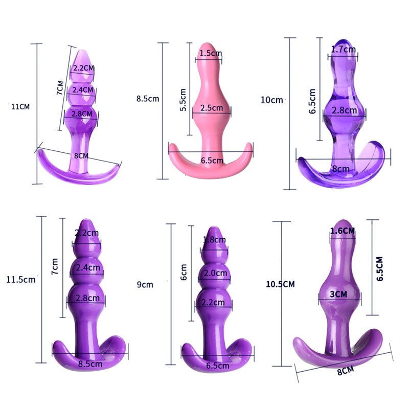 Mini Silicone Anal Plug Beads Jelly Toys Skin-Feeling Dildo Adult Sex Toys for Men Butt Plug Sex Products Sex Toys for Women