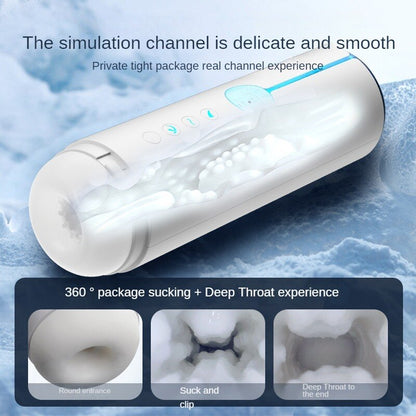 Automatic intelligent male masturbator cup automatic suction LCD display dual heating vagina masturbator sex toy