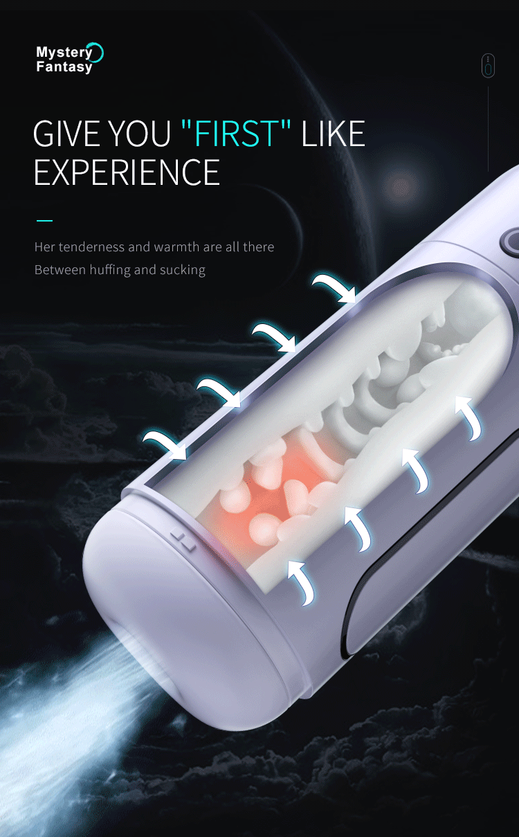 Automatic Masturbation Cup. Fantasy Vagina for Men, Vibrating Sex Toy for Self-Pleasure