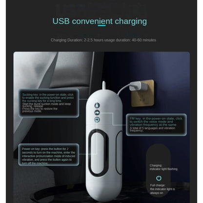 Automatic Masturbation Cup. Fantasy Vagina for Men, Vibrating Sex Toy for Self-Pleasure