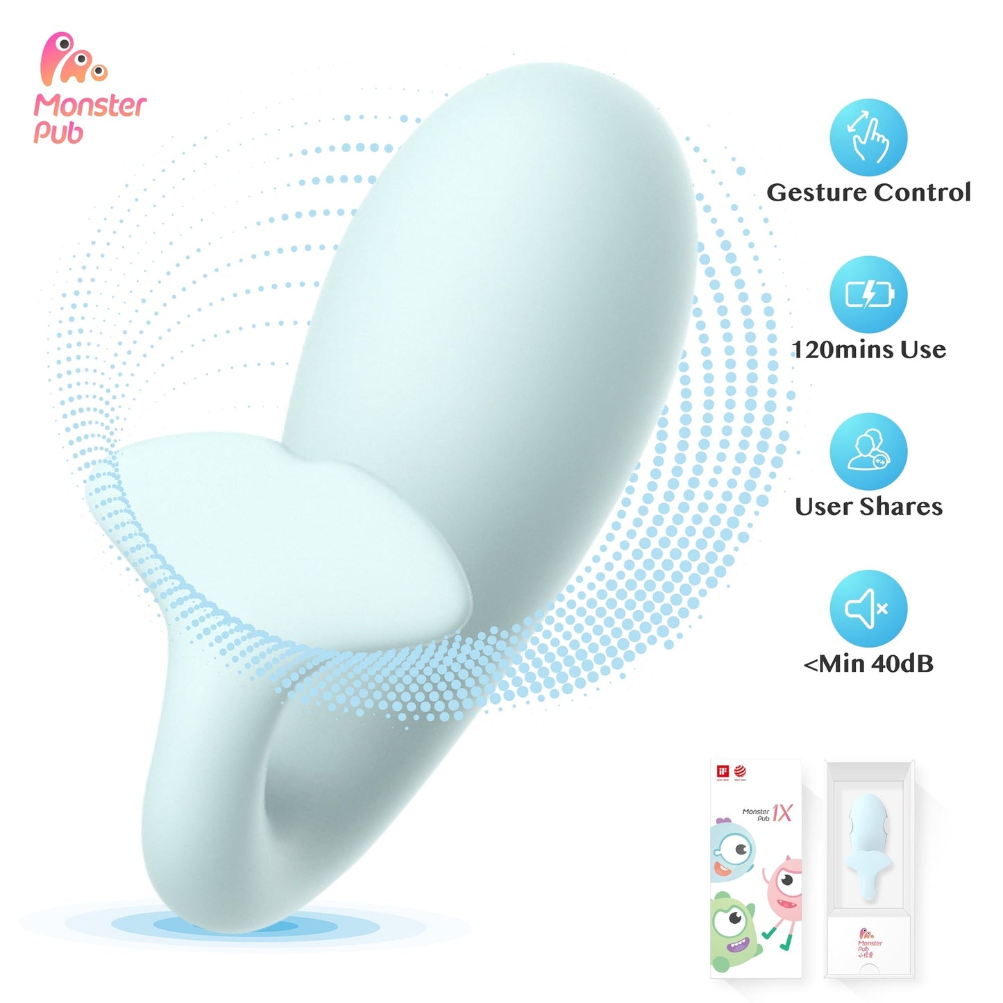 Monster Pub 1X Bluetooth Remote Vibrators Rechargeable Clitoral & G-Spot Sex Toys for Adults 18 Women Masturbator Product