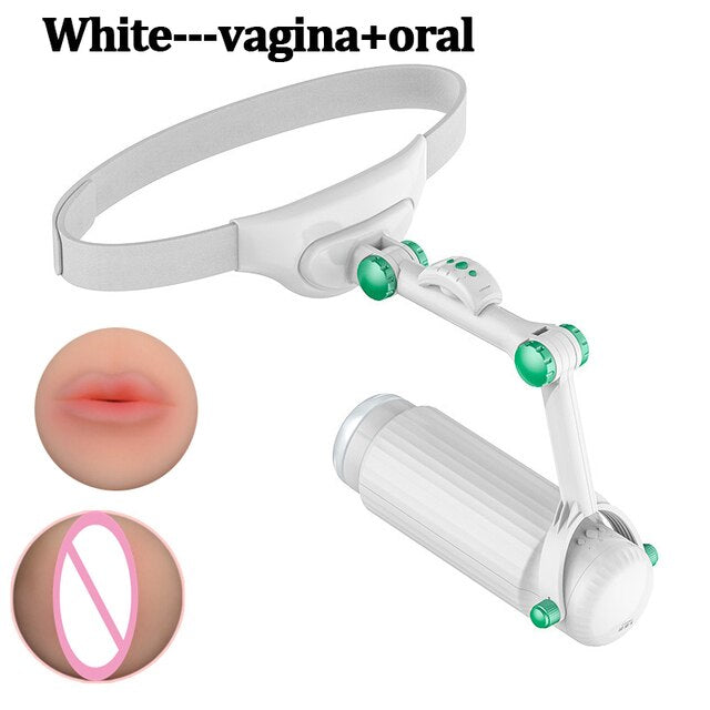New Automatic Telescopic Wearable Male Masturbator Adjustable Articulate Arm Oral Anal Sex Machine Sex Toys for Men Masturbation