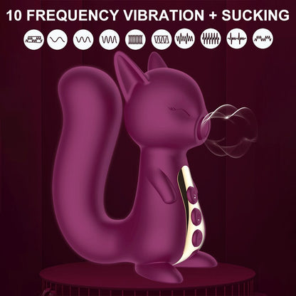 New Big Squirrel Clit Sucker Vaginal Suction Vibrator Female Clitoris Vacuum Stimulator Nipple Sexy Toy for Women Vibrator