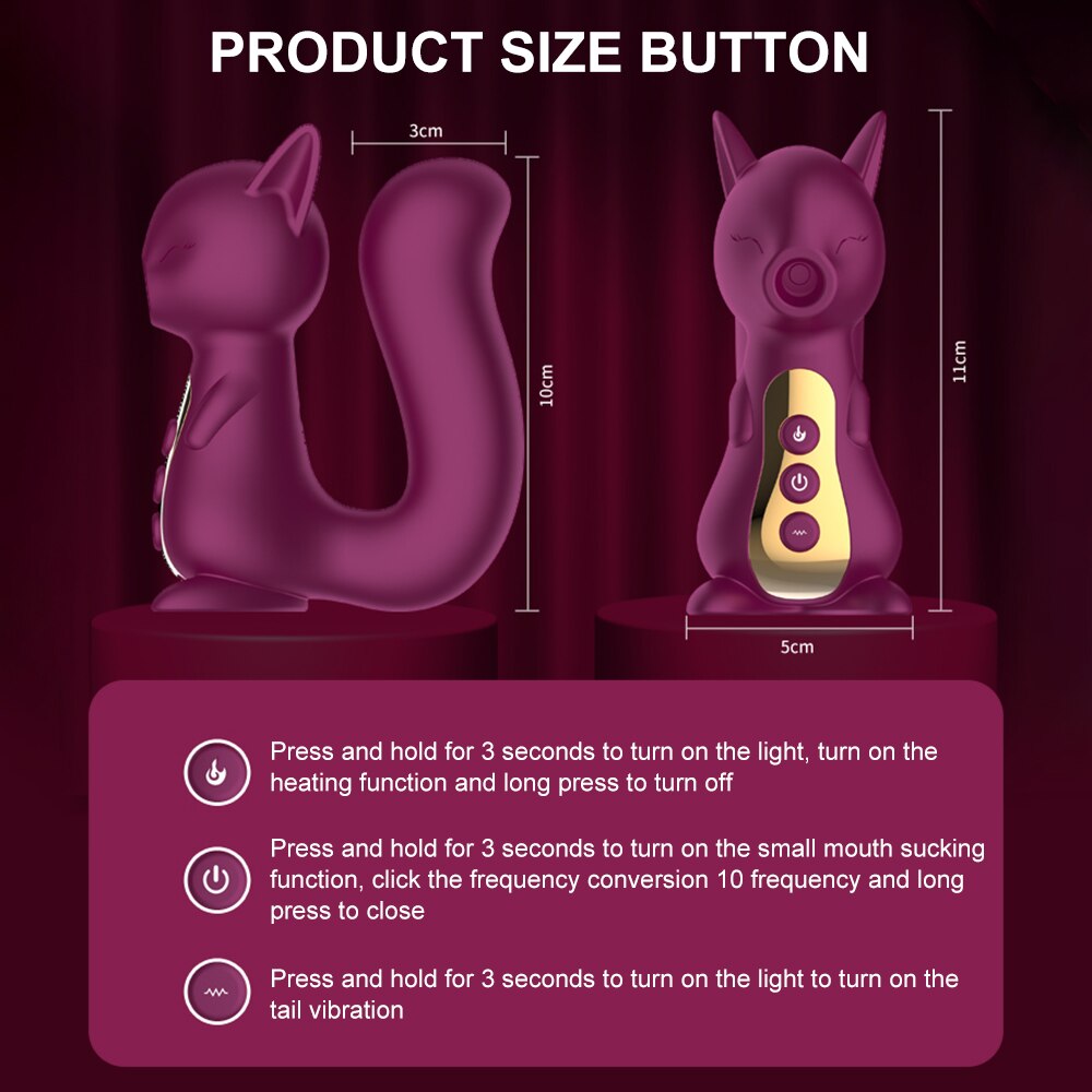 New Big Squirrel Clit Sucker Vaginal Suction Vibrator Female Clitoris Vacuum Stimulator Nipple Sexy Toy for Women Vibrator