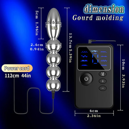New Dual Output Electric Shock Host Electrosex Electroshock Anal Butt Plug . Electrostimulator Anal Bdsm Adult Sex Toys . E-stim
