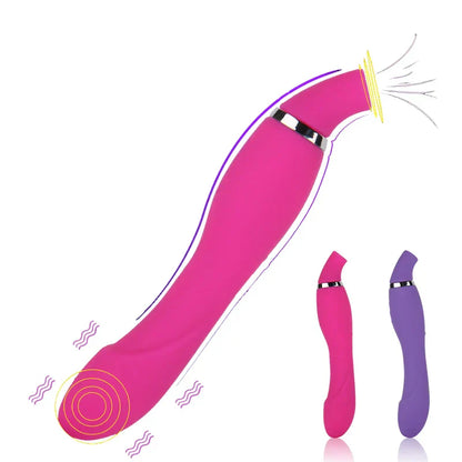 Nipple Clit Sucking Vibrator AV Magic Vibrating Masturbation Vagina Massage Climax Fetish Suction Vibrator Sex Toys for Women