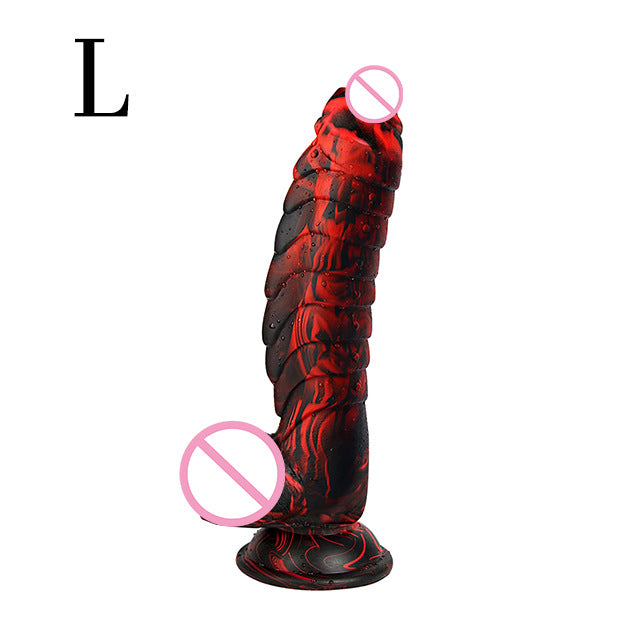 Couple's World Mixed Color Alien Dinosaur Scales Simulation Dildo Women's Liquid Silicone Dildo Sexy Masturbator