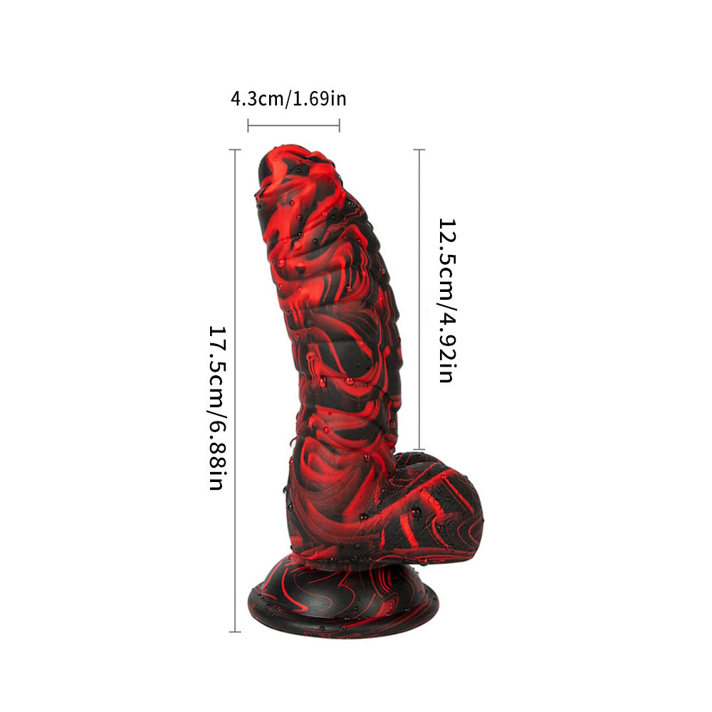 Couple's World Mixed Color Alien Dinosaur Scales Simulation Dildo Women's Liquid Silicone Dildo Sexy Masturbator