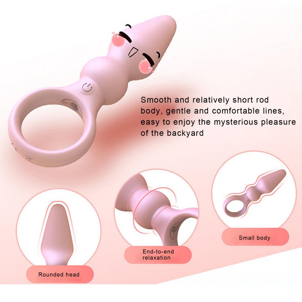 OLO Anal Plug Skin-friendly Smooth Universal 10-Frequency Vibration Silicone Female Prostate Massager Anal Beads Couple Sex Toys