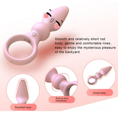 OLO Anal Plug Skin-friendly Smooth Universal 10-Frequency Vibration Silicone Female Prostate Massager Anal Beads Couple Sex Toys