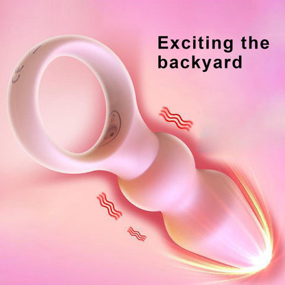 OLO Anal Plug Skin-friendly Smooth Universal 10-Frequency Vibration Silicone Female Prostate Massager Anal Beads Couple Sex Toys