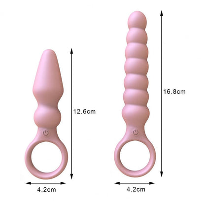 OLO Anal Plug Skin-friendly Smooth Universal 10-Frequency Vibration Silicone Female Prostate Massager Anal Beads Couple Sex Toys