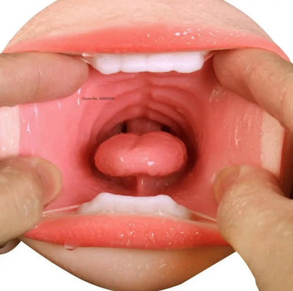 Soft Tongue Silicone Male Vagina Sex Toys Pocket Pussy Men Oral Masturbation Device for Adults Men 3D Masturbation Toys Adult
