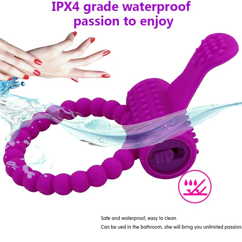 Penis Ring Cock Intense Clit Stimulation Silicone Tongue Vibrator Sex Fidget Toys for Couples Adults Products Delay Ejaculation