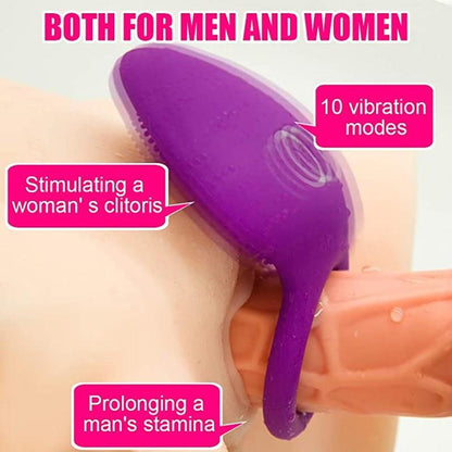Penis Ring Vibrating Clitoris Stimulator G-Spot Sex Toys for Couples Vibro Delay Lick Vagina Orgasm Lock Fine Sleeve Vibrator