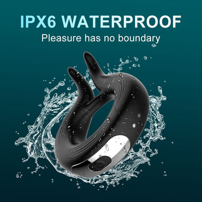 Wireless Remote Control Penis Vibrator Ring for Men, Delay Ejaculation Vibrating Cock Ring, Male Masturbator, Adult Sex Toys 18+
