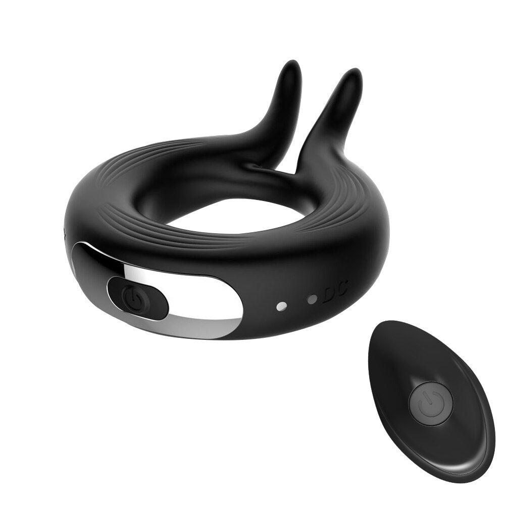 Wireless Remote Control Penis Vibrator Ring for Men Delay Ejaculation Vibrating Cock Ring Male Masturbator Adult Sex Toy 18+