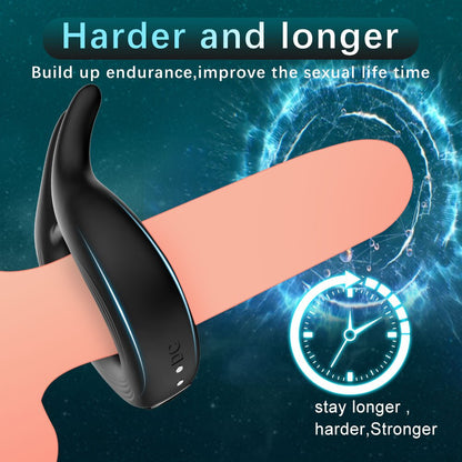 Wireless Remote Control Penis Vibrator Ring for Men Delay Ejaculation Vibrating Cock Ring Male Masturbator Adult Sex Toy 18+